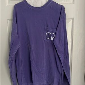 Ivory Ella Purple Long Sleeve Tee Soft Cotton Crew Neck